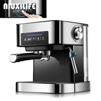 niuxilife coffe machine bar italian type espresso coffee maker with milk frother wand for espresso cappuccino latte and mocha