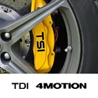 6 шт. наклеек на тормозной суппорт автомобиля, термостойкие наклейки для VW Volkswagen TSI TDI 4Motion Decor, ПВХ наклейка, наклейка, автомобильные аксессуары