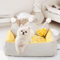 cute pillow pet dog sofa bed winter thickening and warmth removable and washable cat dog bed small and medium sized dog kennel