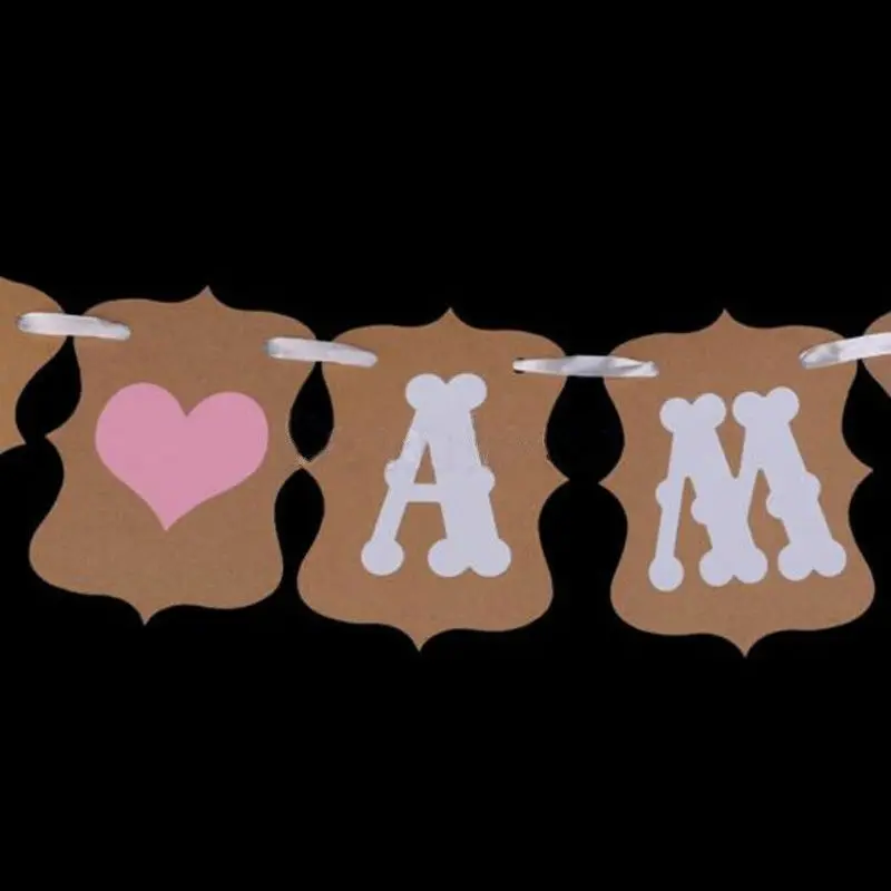 Новый баннер из крафтовой бумаги I Am One для новорожденных мальчиков и девочек