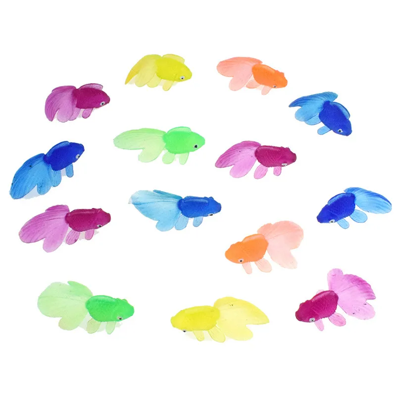 Детские мягкие резиновые золотые рыбки Игрушки для ванны имитация миниатюрной