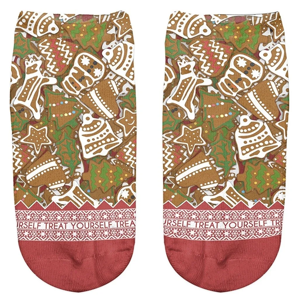 Новинка горячая распродажа женские носки с 3D принтом модные теплые