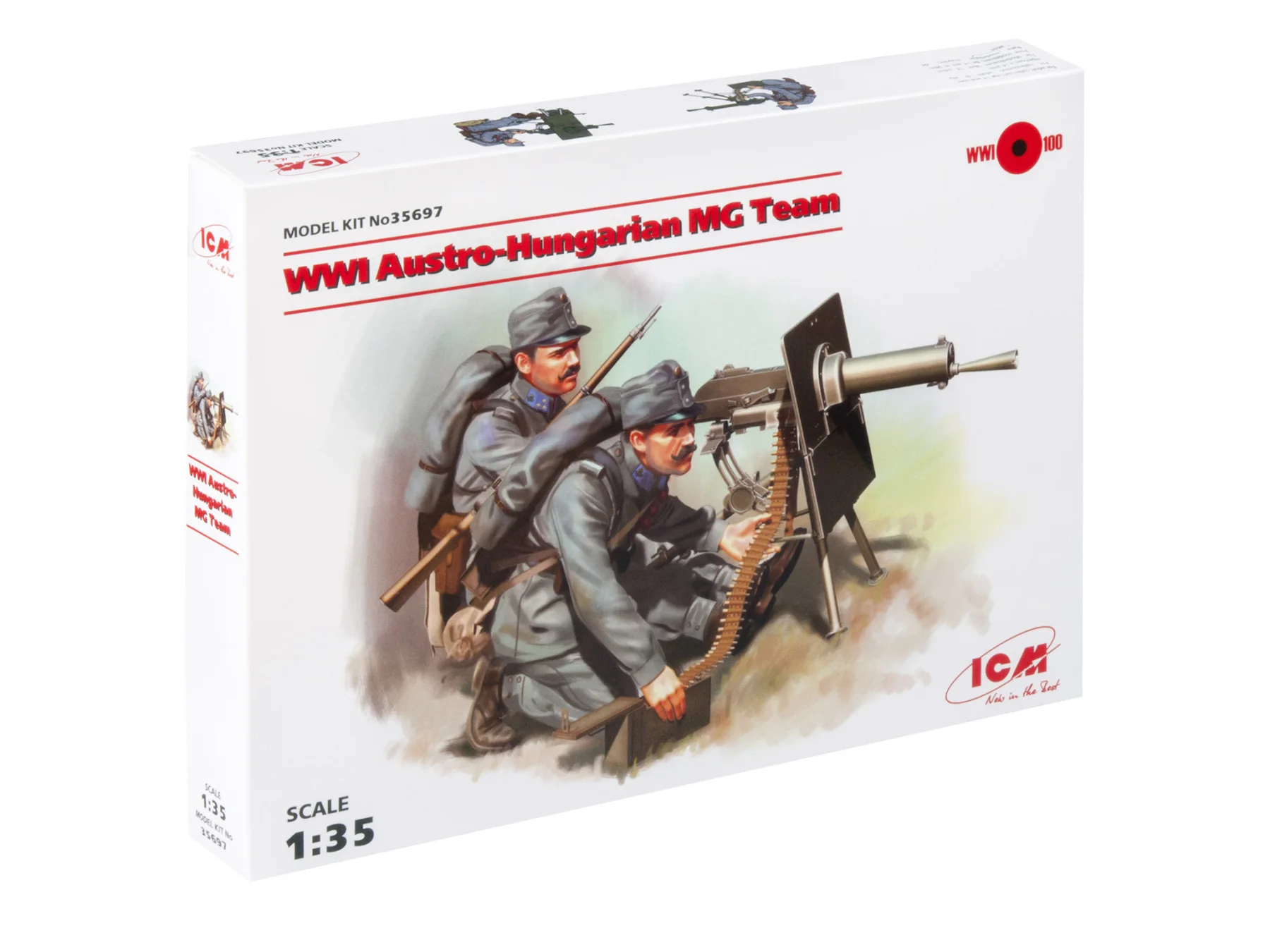 Сборная модель Австро-венгерский пулеметный расчет IМВ 2 фигуры масштаб 1:35 -