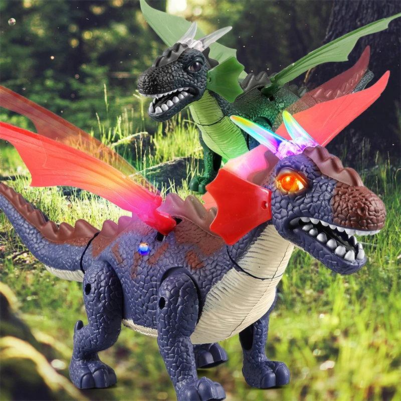 

Electric Lighting Walking Dinosaur Dragon Kids Pet Toys Tyrannosaurus Rex Animal Model Boys Children Birthday Gifts