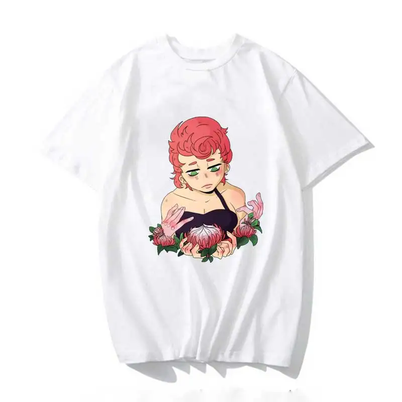 

Jojo Bizarre Adventure Trish Una T Shirt Men Kawaii Summer Tops Cartoon Karate Graphic Tees Tee Shirt Unisex Harajuku Shirt Male