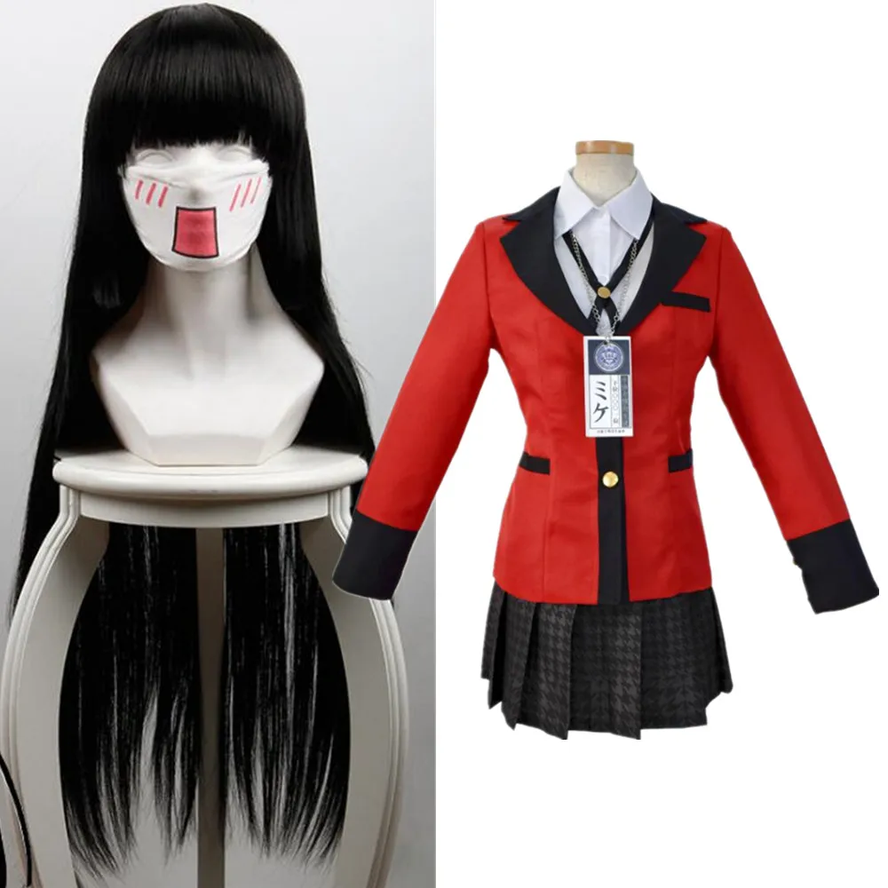 Аниме Kakegurui Yumeko Twin Runa Yomozuki Jabami Ikishima Midari косплей костюмы |