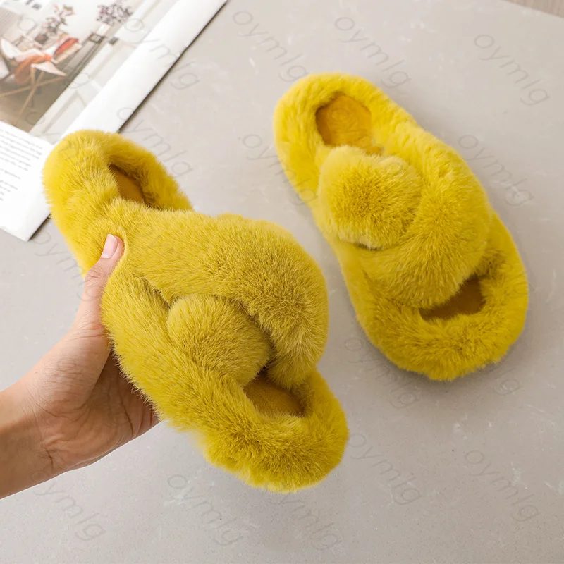 Шлепанцы женские с мехом енота сандалии на плоской подошве шлепанцы из