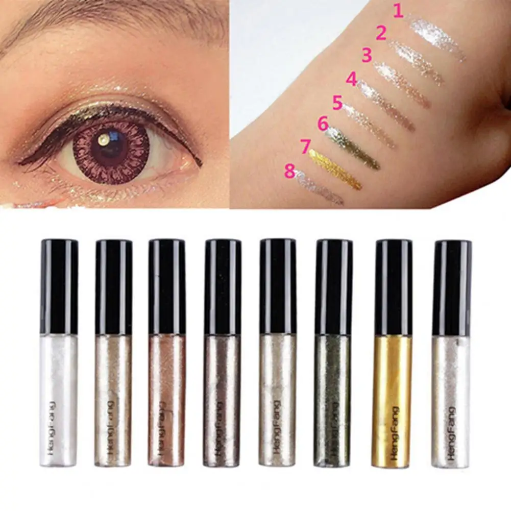 

1PC Fine Pearlescent Eyeliner Eye Shadow Monochrome Blend Sparkling Smooth Brush Head Makeup Eye Pencil Cosmetics