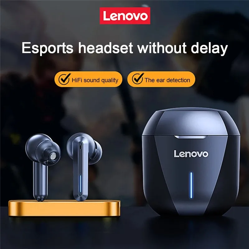 

Lenovo XG01 TWS Earphones Wireless Bluetooth 5.0 Headphone Gaming Headsets Sports HiFi Sound Built-in Mic Earbuds with LED Light