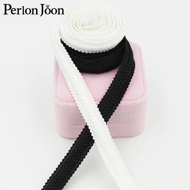 

10 ярдов, 13 мм, ширина, черно-белая одежда, домашняя обувь, шляпа, сумка, кружевная отделка, тесьма, Швейные аксессуары, черные, чистые, белые, кр...