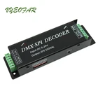 Новый светодиодный декодер DMX в SPI для 2801 6803 2812 2811 IC полосы 5 в 12 В 24 В постоянного тока вход DMX512 SPI TTL пиксельный преобразователь сигнала контроллер