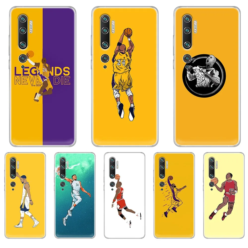 Баскетбол Джордан Коби Карри Кинг 3D hoesjes Прозрачный чехол для телефона XIAOMI mi 3 4 5 5X