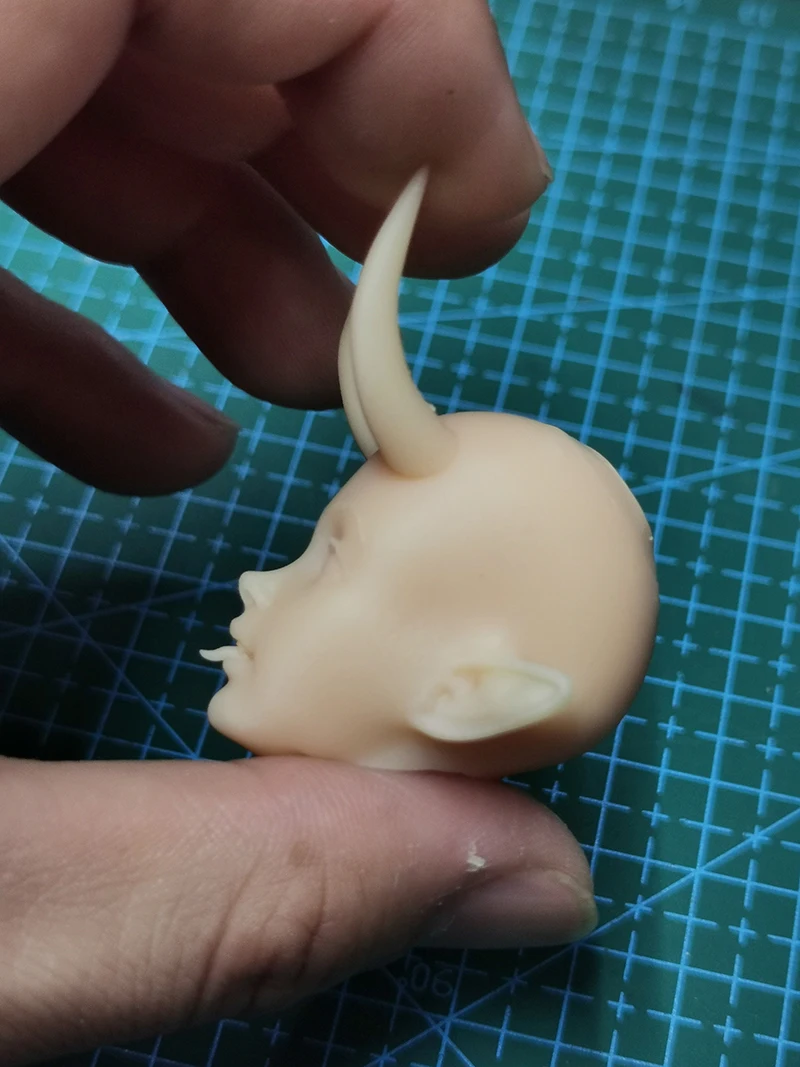 1/6 масштаб привидение девушка Неокрашенная голова модель язык Out Asquint Eyes для 12