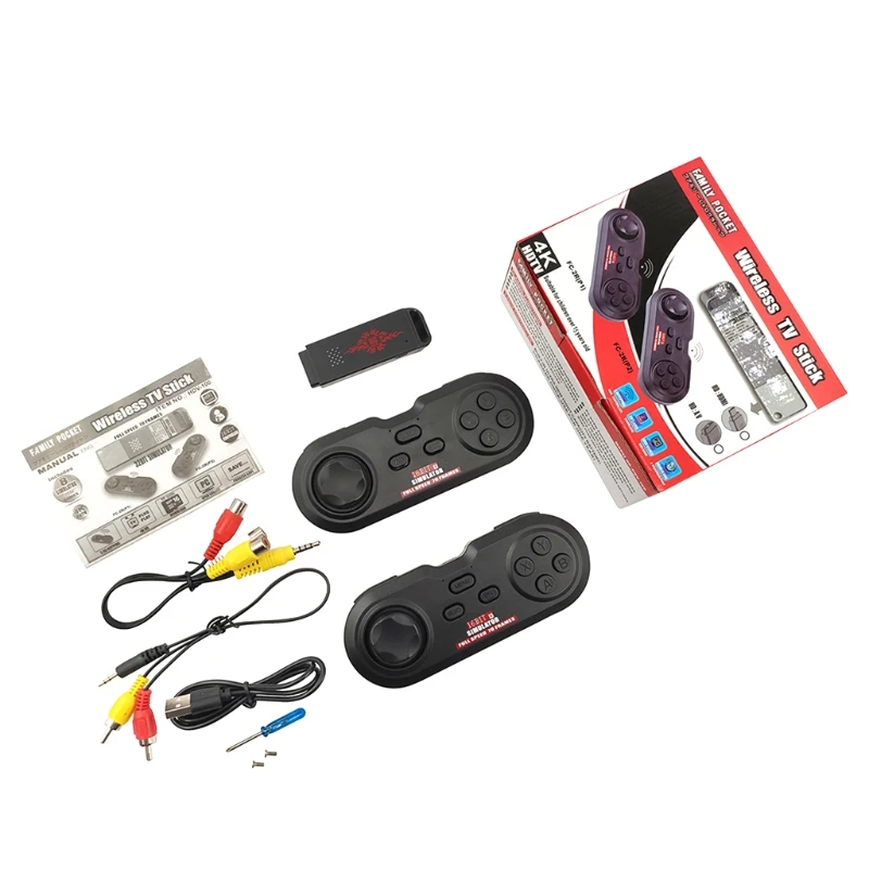 

USB Wireless Handheld TV Stick Video Game Console Build In 2000 Classic Game 32BIT Mini Retro Controller AV Output Dual Player