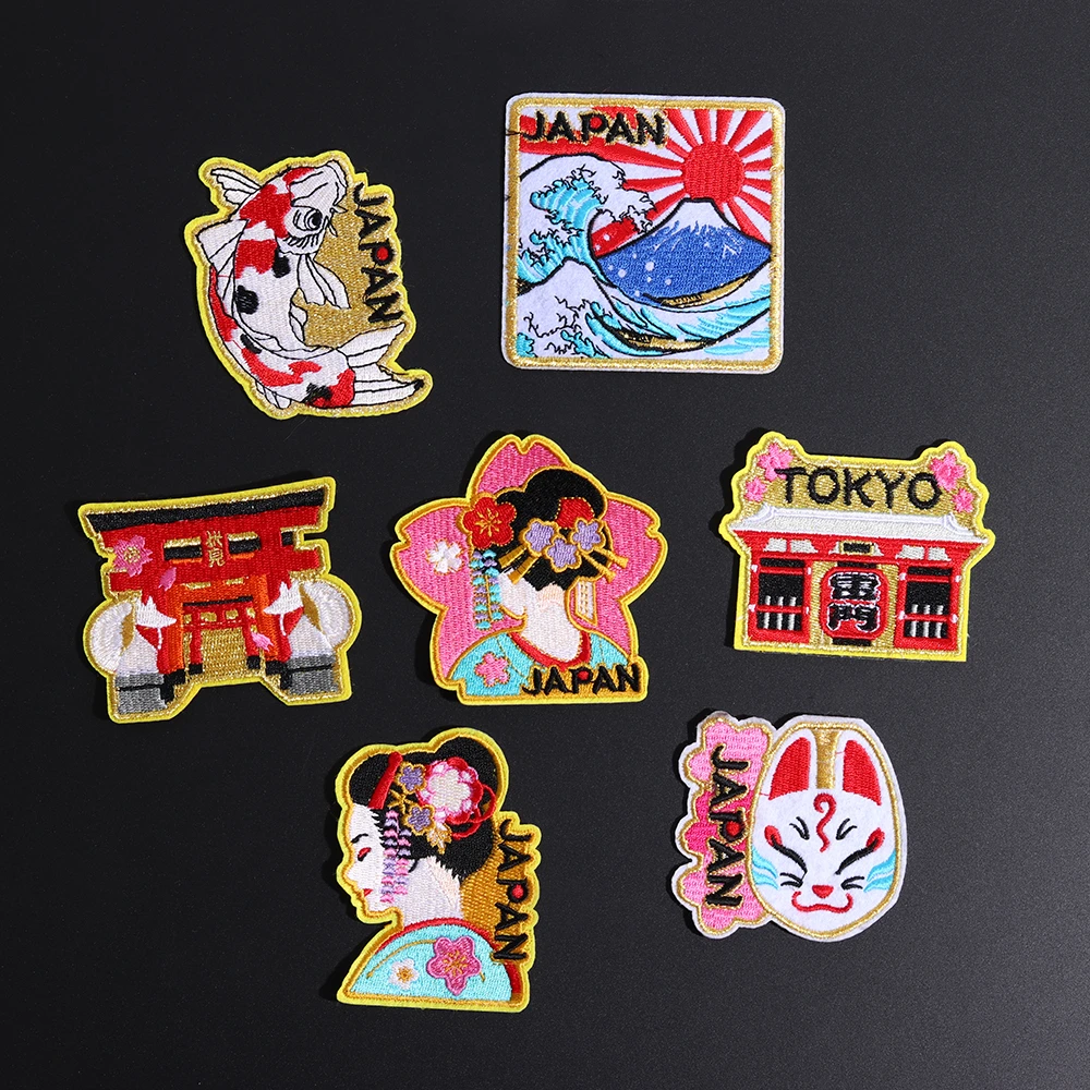 Японские вышитые нашивки гейши для одежды японская Танцевальная Маска сделай