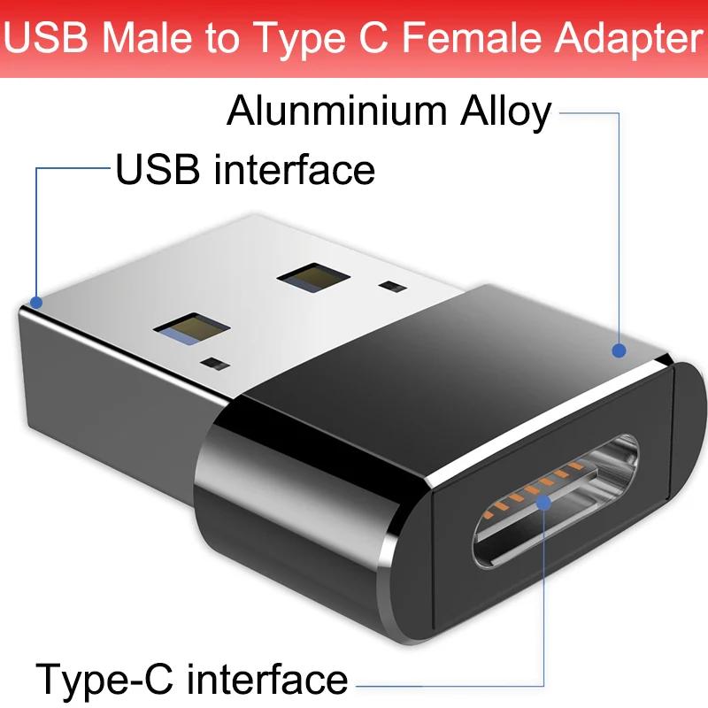 ingelon 50 шт usb c адаптер usb папа к type c женск