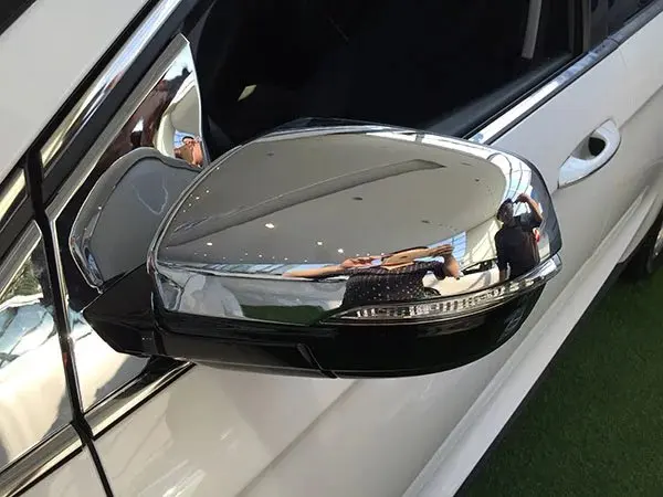 

Exterior Accessories Side Door Rear View Mirror Cap Cover Trim 2pcs ABS Chrome For Ford Edge 2015---2020