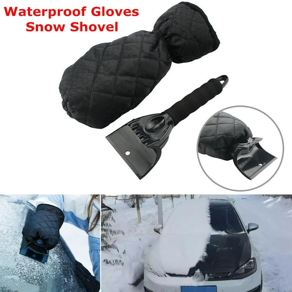 

Waterproof thick warm car windshield ice snow removal scraper tool shovel