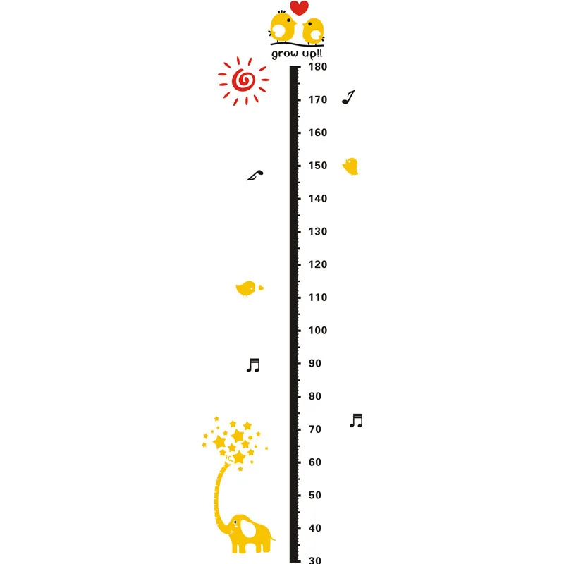 Настенные наклейки с измерением высоты для детей украшение мальчиков и девочек 3D