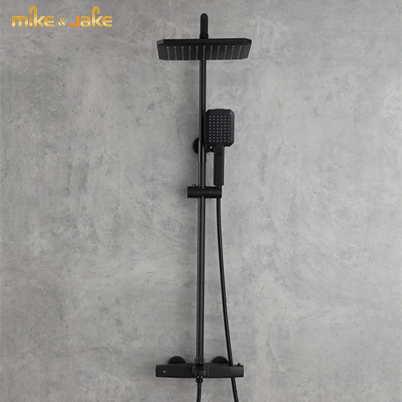 Смеситель для душа матовый черный термостатический|Смесители душа| |