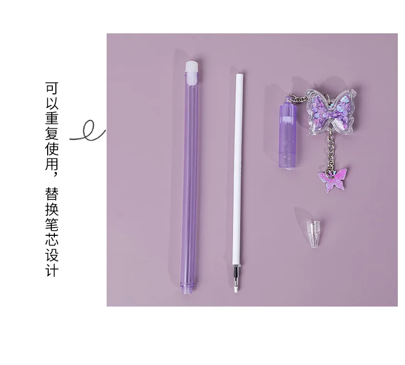 Kup 20 Sztuk śliczne Wisiorek Z Motylem Pióro Neutralne Dziewczyna Kreatywny Para Długopis Netto Czerwony Wisiorek Czarny Długopis Signature Biurowe Długopis