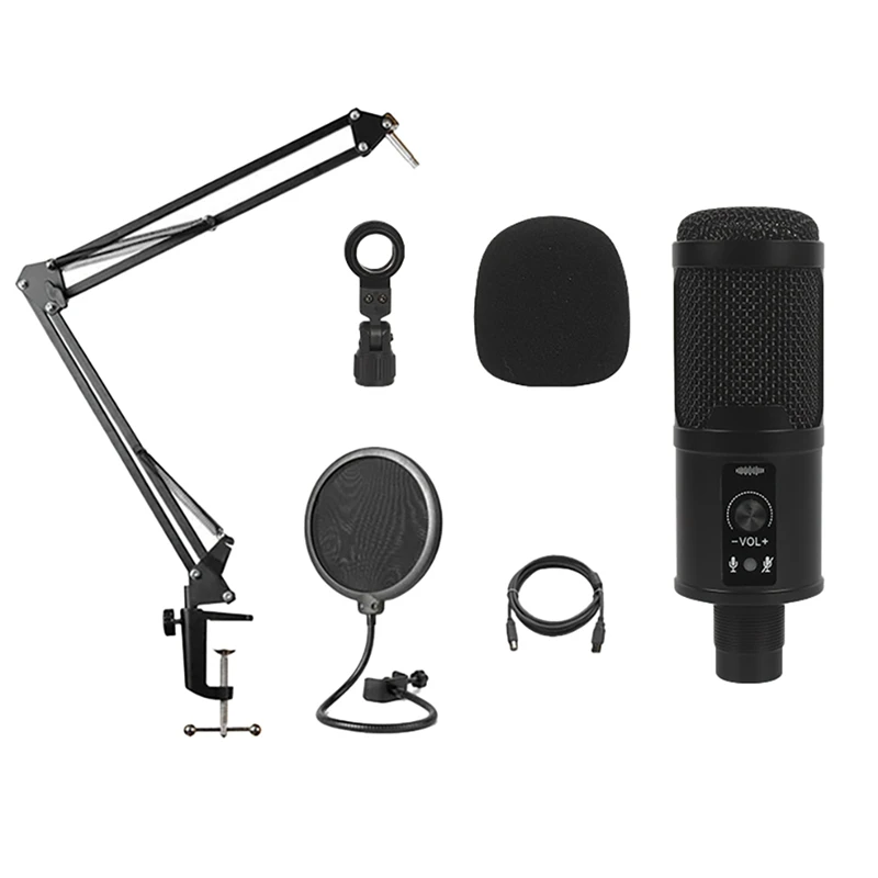 

USB конденсатор Запись комплекты микрофона для портативных ПК с ОС Windows Professionnel Studio Запись вокал голос, YouTube