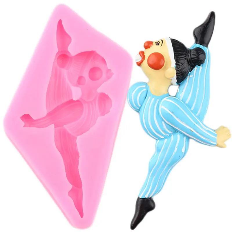 

3D девушка кукла йоги силиконовые формы форма для мастики DIY Инструменты для украшения торта для вечеринки конфеты Полимерная глина шоколад формы для мастики