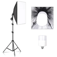photography softbox lighting kit 1 pcs e27 led bulbs photo light for box flash studio light camera lighting equipment