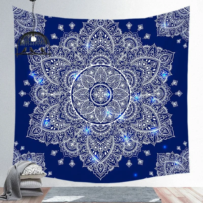 Индийская МАНДАЛА ГОБЕЛЕН настенный пляжные Одеяло хиппи гобелен дома