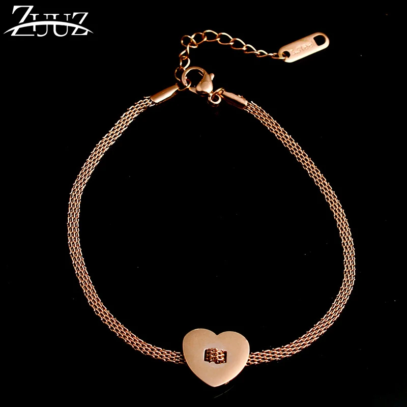 Женский браслет из нержавеющей стали под розовое золото | Украшения и аксессуары