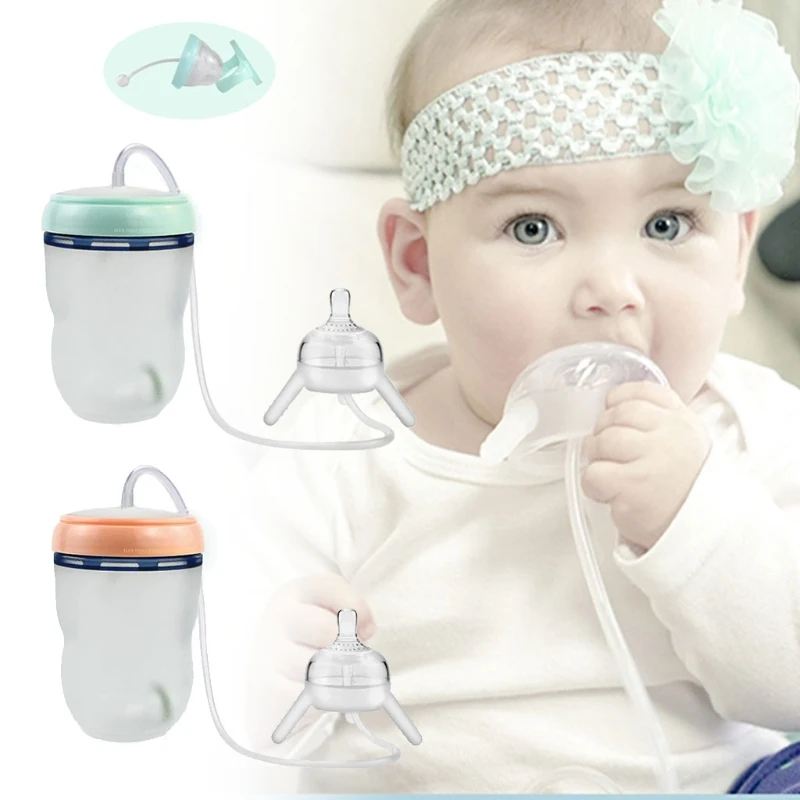 

T8ND 250 мл Бутылочка для молока с широким горлом для новорожденных с длинной трубой из силикона