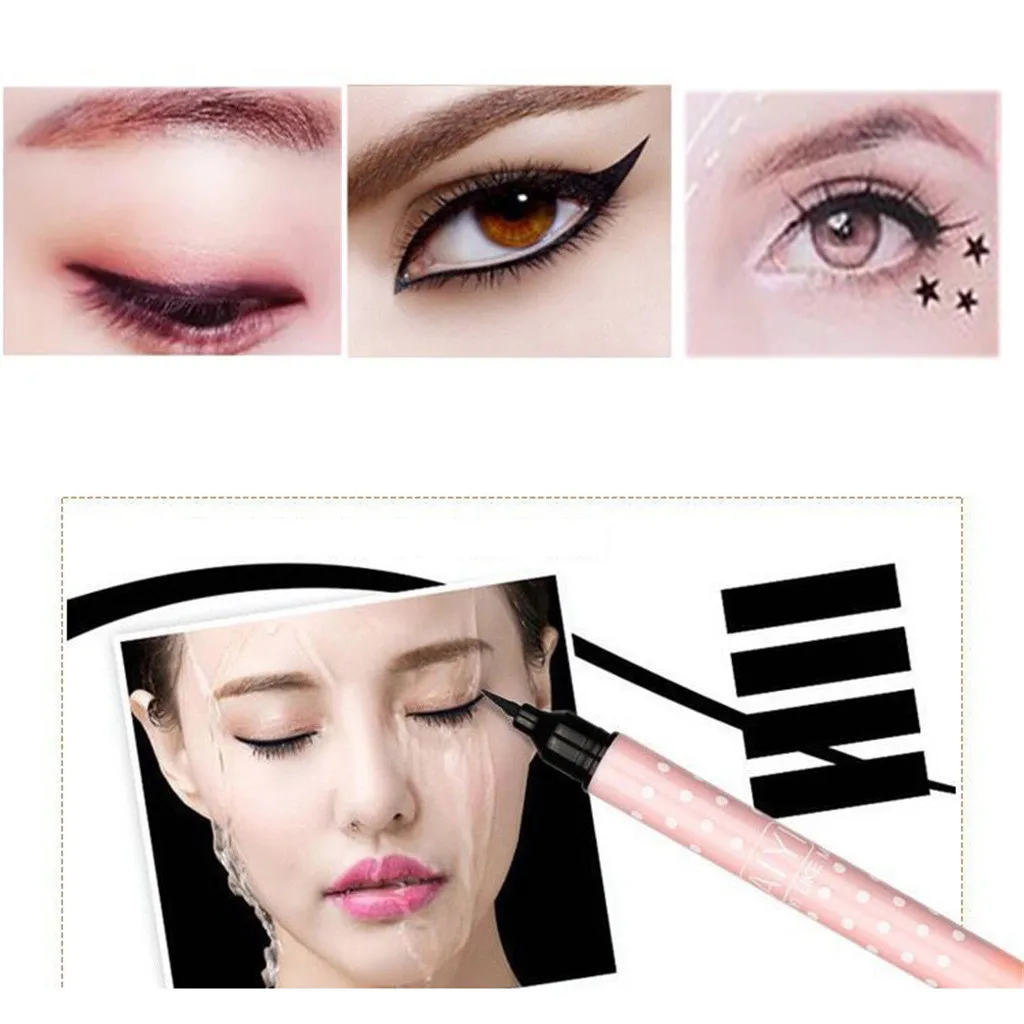 Новинка 1 шт. 2-в-1 двойная головка водонепроницаемый макияж подводка для глаз