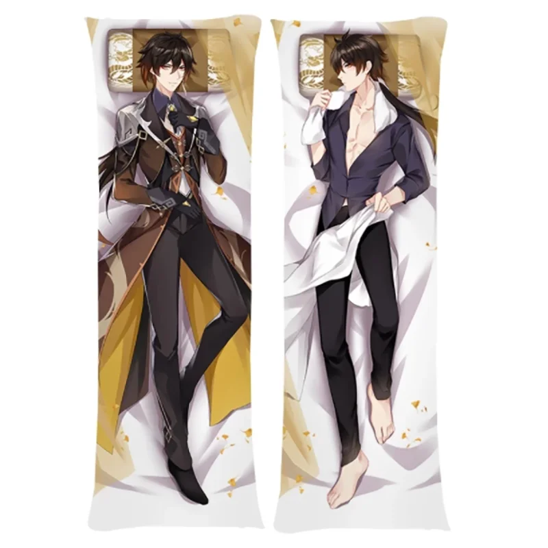 

Game Genshin Impact Zhong Li Pillow Case Zhongli Costume Male Otaku Hugging Body Throw Cushion Pillow Cover Case