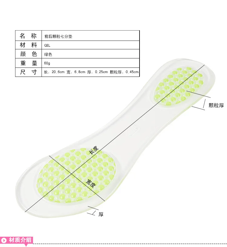 

Non-Slip Women Gel Arch Support Anti-slip Massaging Insoles Pads Cushion Orthopedic Insoles for High Heels Shoes Inserts 2020