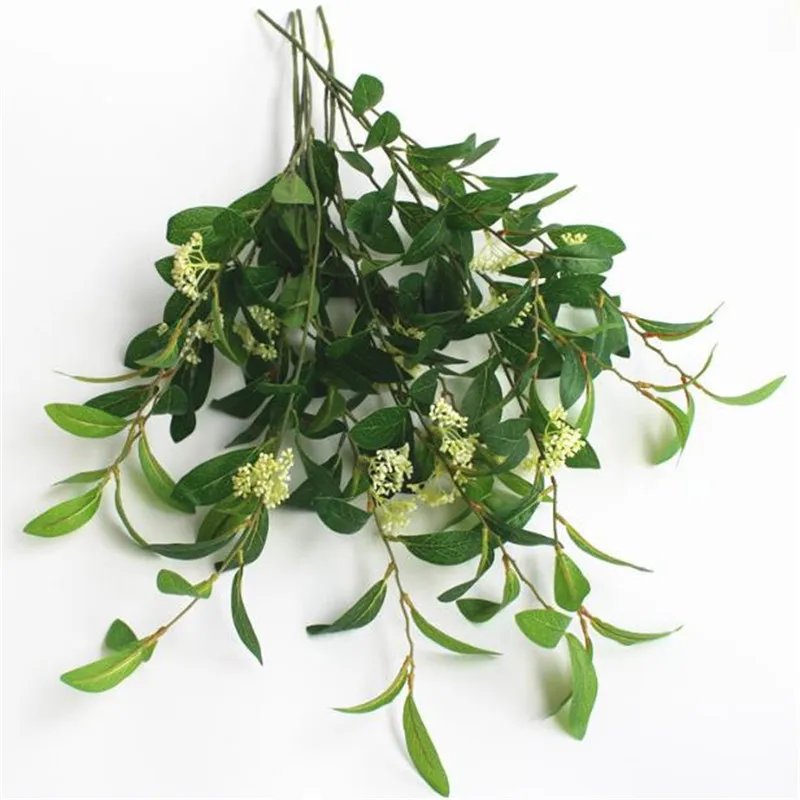 

7Pcs Fake Long Stem Osmanthus (3 Stems/Piece) Simulation Real Touch Soft Glue Greenery for Home Wedding Decorative