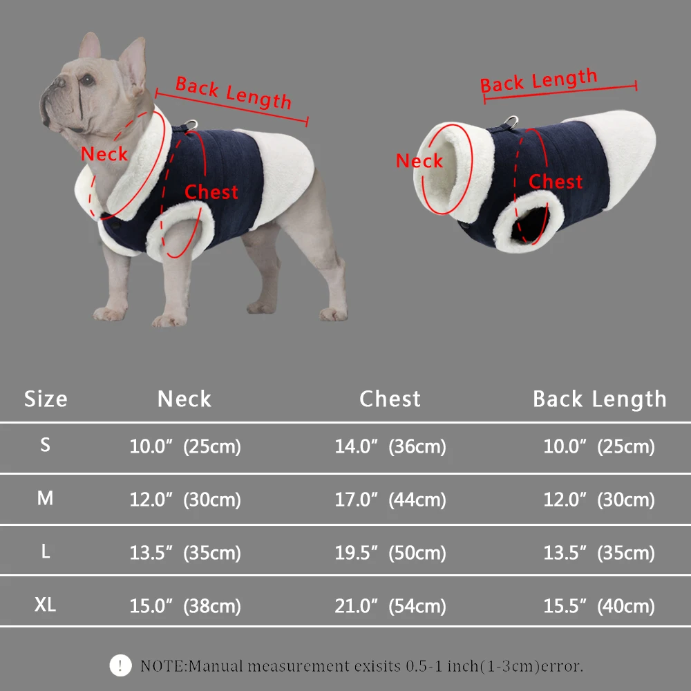 

Winter Warm Dog Pet Coat Clothes For Small Dogs Puppy Vest Pet Clothing For Chihuahua French Bulldog Dog Coat Jacket Mascotas