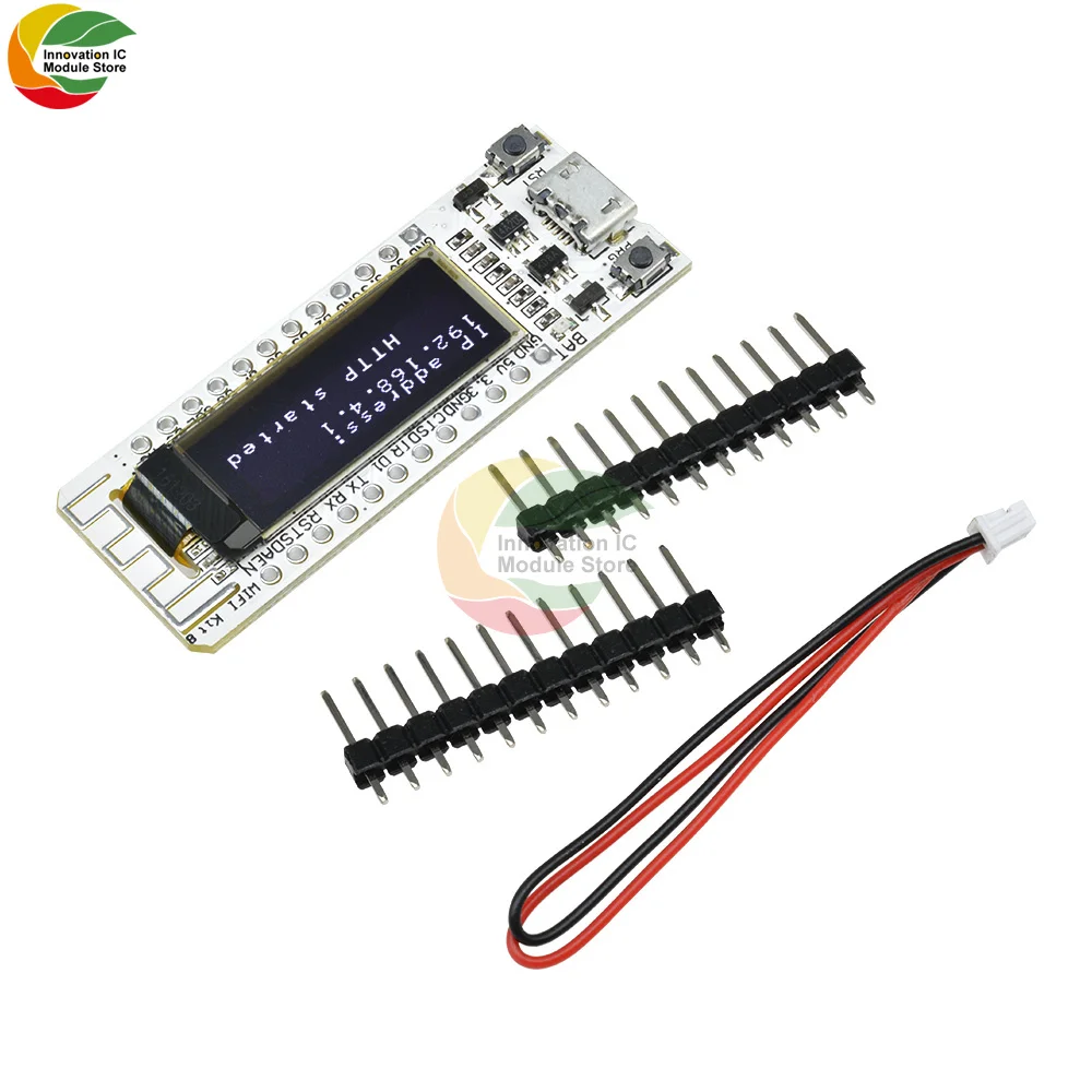 

ESP8266 WIFI Development Board 0.91 inch OLED Display CP2014 NodeMcu White Module 32MB Flash Internet of Things for Arduino TTGO