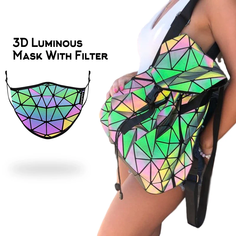 Женская светящаяся сумка с геометрическим рисунком модная через плечо роскошные