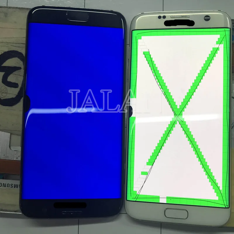 Месте ЖК дисплей сенсорный экран с рамкой для телефона S7 край G935 работают хорошо