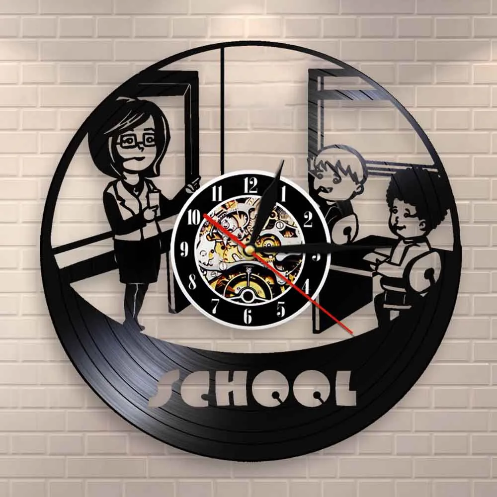 Часы настенные виниловые для учителей и студентов | Дом сад