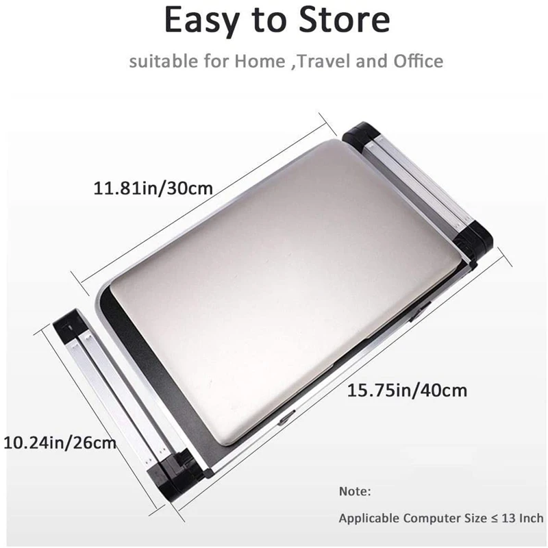 Foldable Laptop Stand Lap Desk Table for Bed Couch Picnic Breakfast Book Adjustable Height 360 Degree Angle | Автомобили и