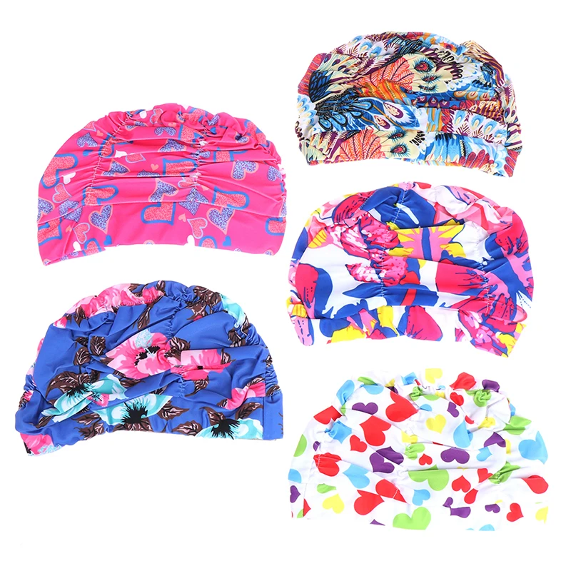

Long Hair Sports Swim Elastic Hat Men Women Swims Nylon Turban Caps Swimming Cap