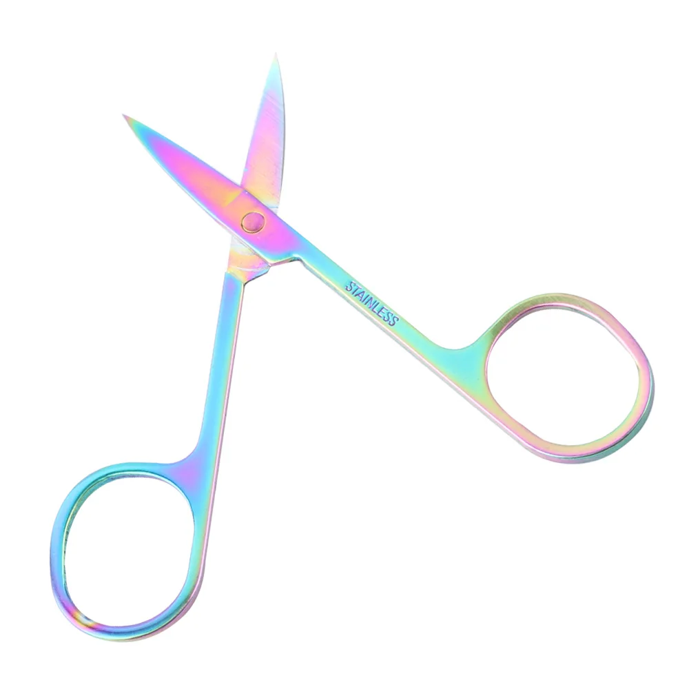 Новые профессиональные женские портативные ножницы для стрижки бровей из