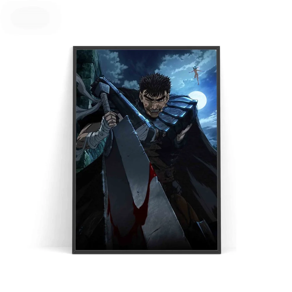 Постер Berserk Япония аниме плакаты и принты Холст Картина Настенная картина для гостиной домашний декор - Цвет: G