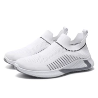 spring mens shoes korean fashion casual shoes new student flying knit running shoes comfortable sports shoes men 2021