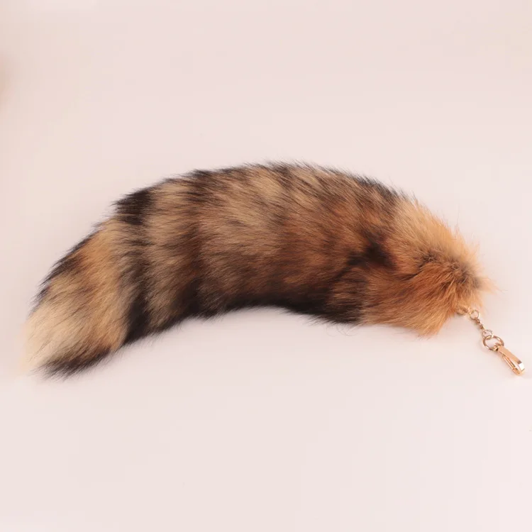 

2020 Hot Sale Cute Fox Tail Fur Car Keychains For Women Men Pompom Pendant Key Ring Holder Fluffy Keychain Accessories Gift