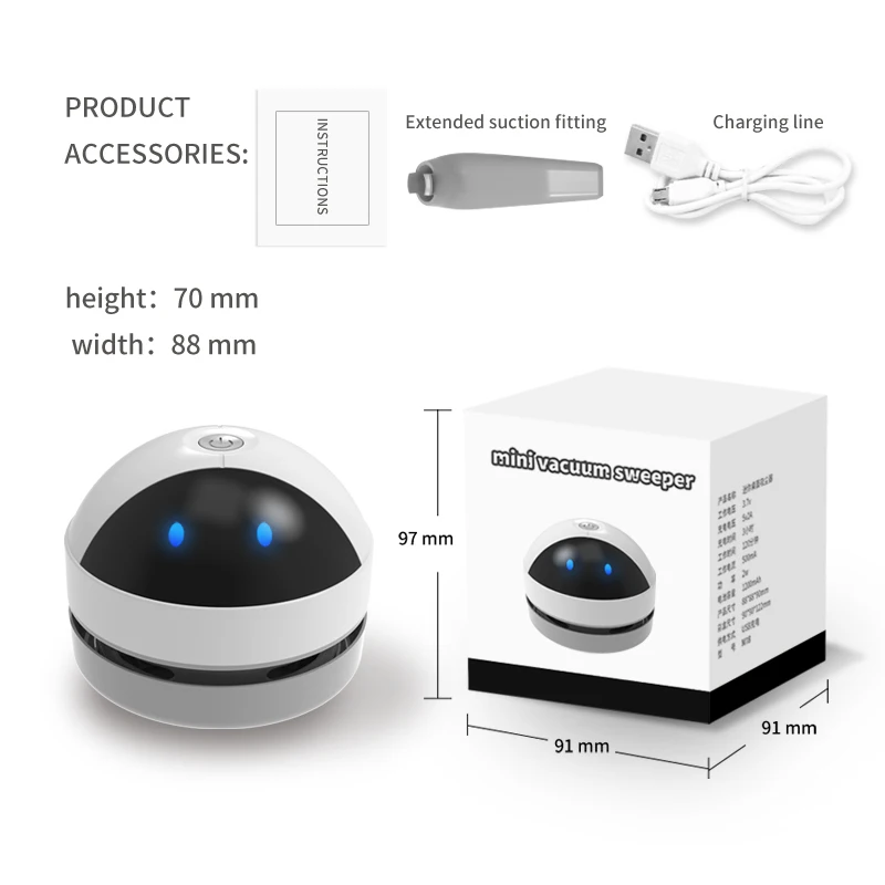 Creative Mini Vacuum Cleaner Desk Table Dust Sweeper Desktop With Clean Brush For Office Home Accessories | Дом и сад