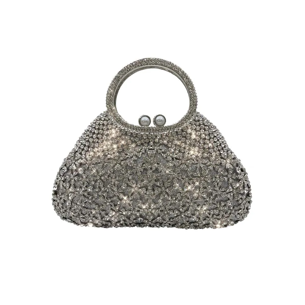 Женский вечерний клатч с кристаллами