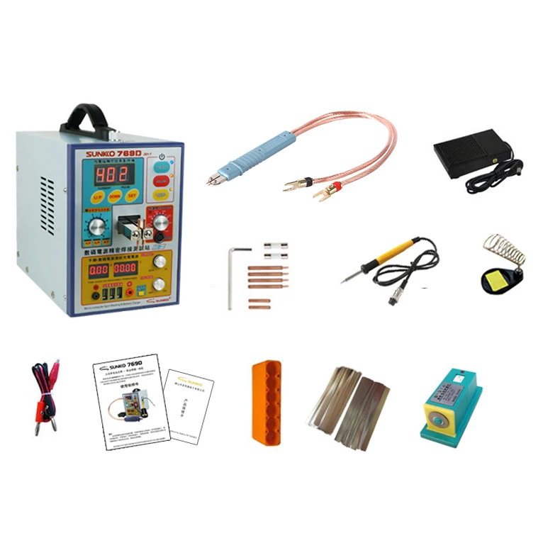 

SUNKKO 769D lithium battery spot welding machine power battery pack welding electric with 71A welding pen welding machine