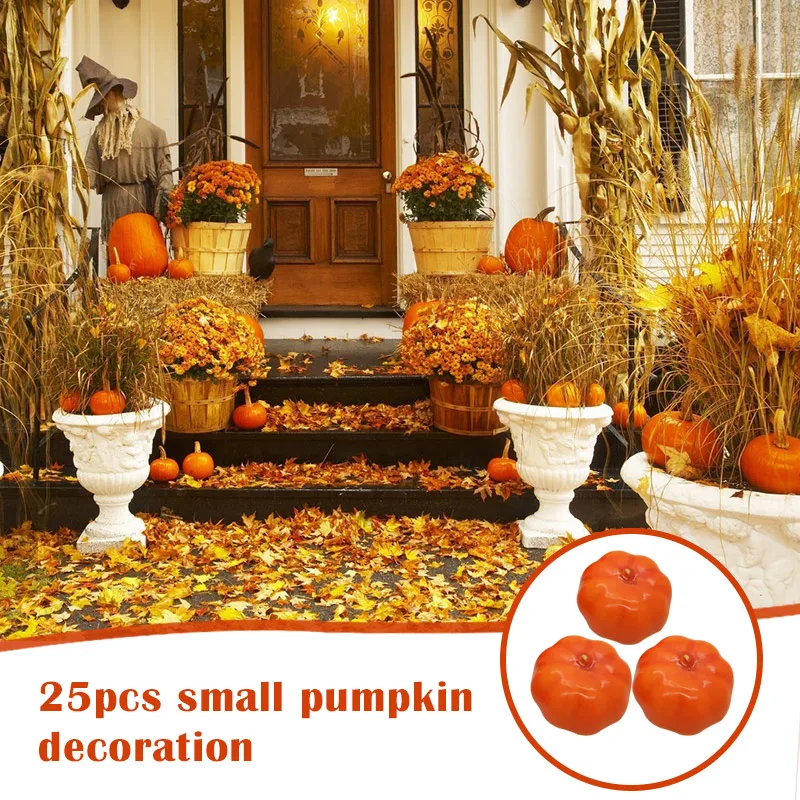 25 шт. искусственная мини тыква имитация растительное украшение на Хэллоуин для
